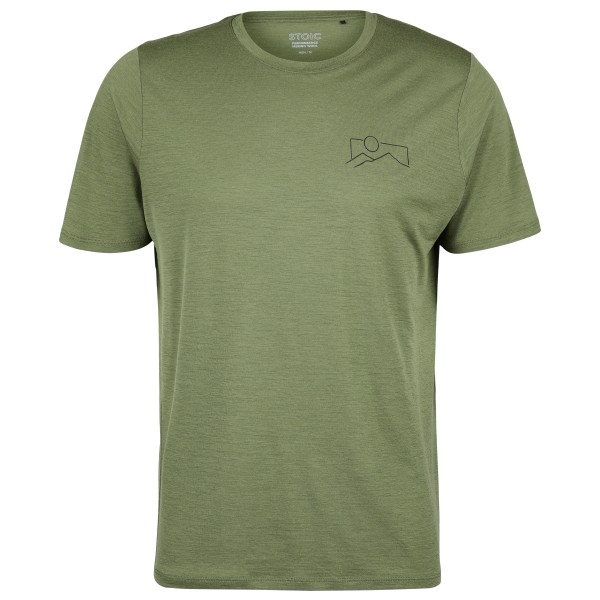 Stoic - Merino155 LaholmSt. Print T-Shirt Mountain - Haut en mérinos
