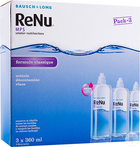 Renu MPS Solution Multifonctions Formule Classique Lentilles De Contact Souples 3x360ml