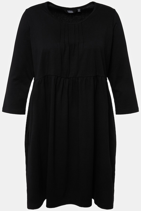 Longshirt, Biesen, A-Linie, Rundhals, 3/4-Arm