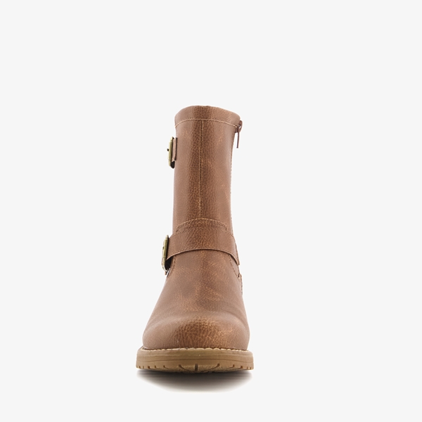 Blue Box dames biker boots cognac bruin