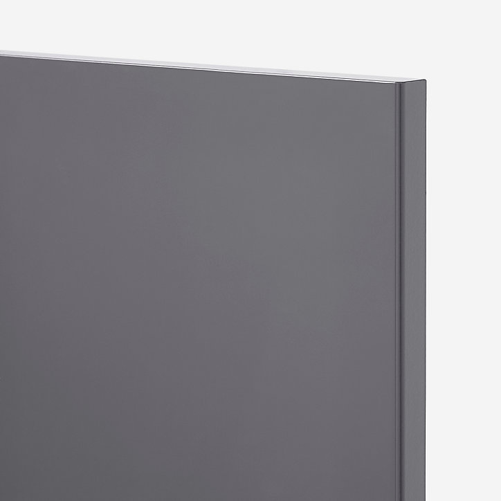 Porte de meuble de cuisine Stevia gris anthracite brillant l. 40 cm x H. 90 cm GoodHome