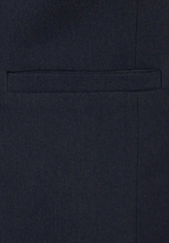 Twill Blazer in Unifarbe - deep blue