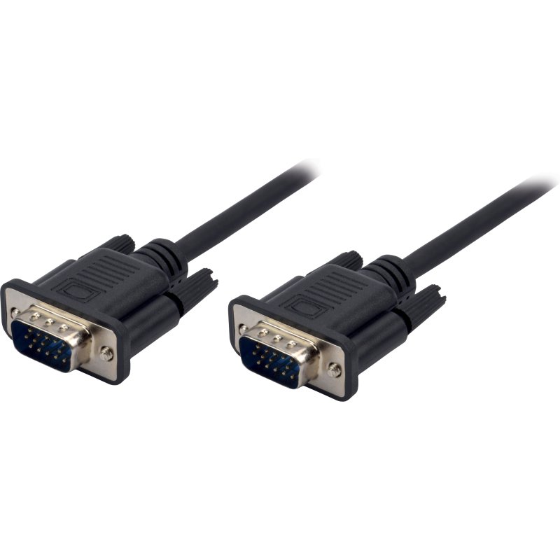 MCL CABLE SVGA HD15 Male/Male 3m câble VGA VGA (D-Sub) Noir