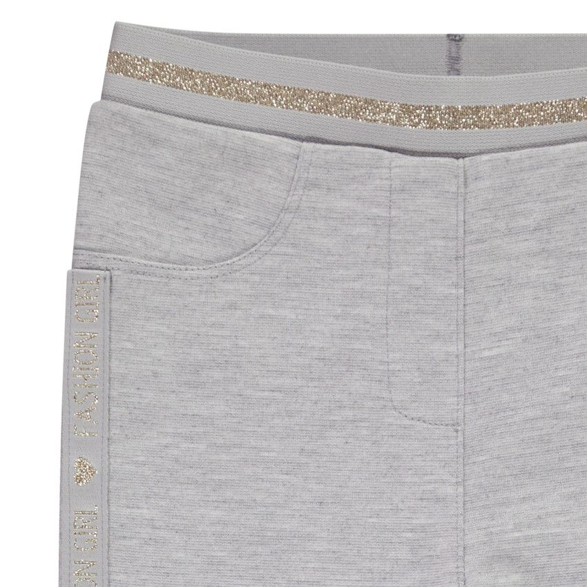 Legging milano à bande lurex pour fille - Gris clair