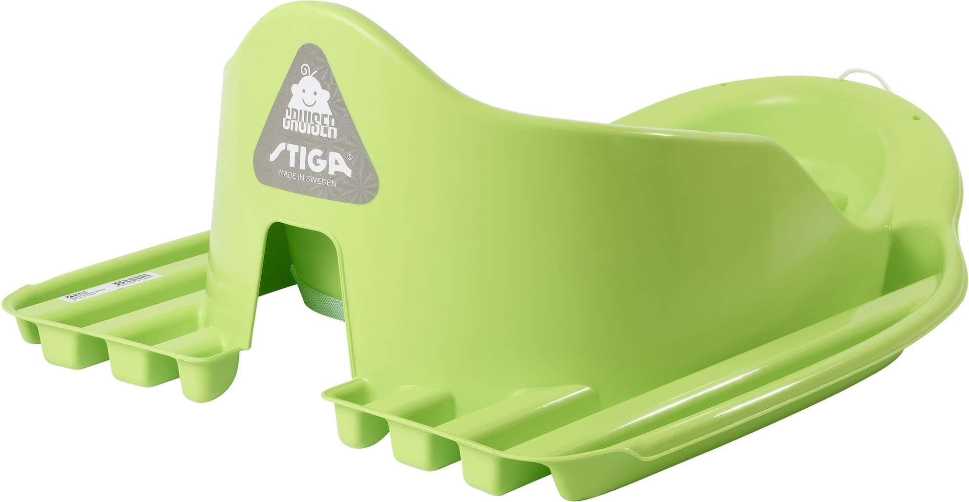 (67x55cm) Baby Cruiser Eco Winter Ski Bob Schlitten mit Sicherheitsgurt und Zugseil (74-6250-09) - Grün