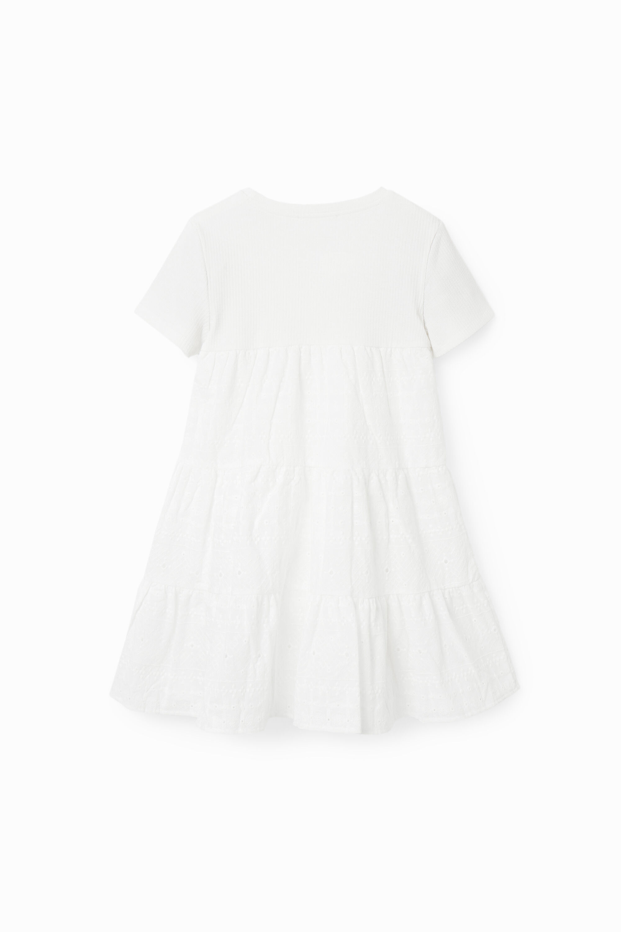 Robe combinée broderie suisse