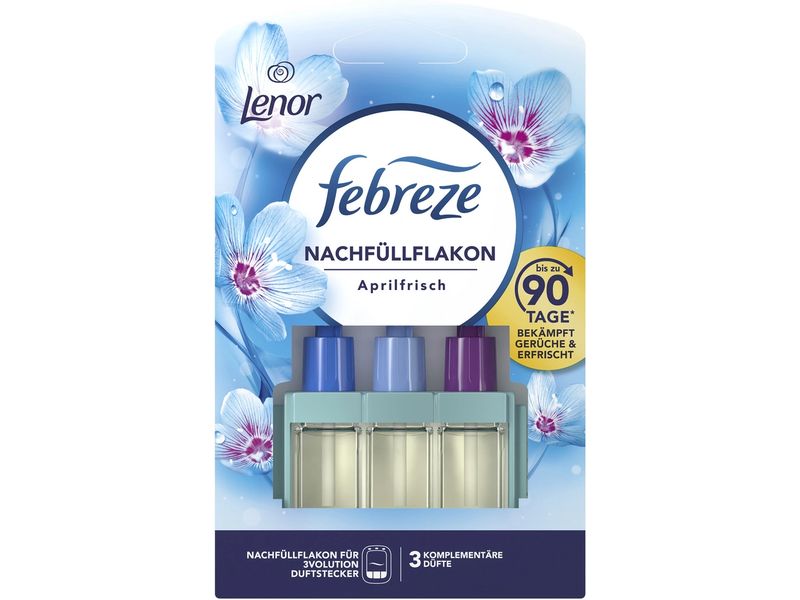 Febreze 3 Volution Duftstecker Nachfüller Spring Aprilfrisc 90 Tage Frische-Revolution für das Zuhause