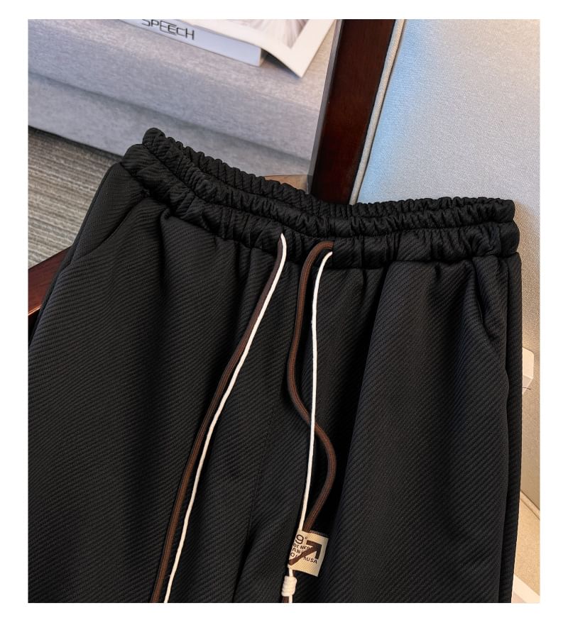 tropibreeze - Plus Size Trekkoord Taille Effen Rechte Broek