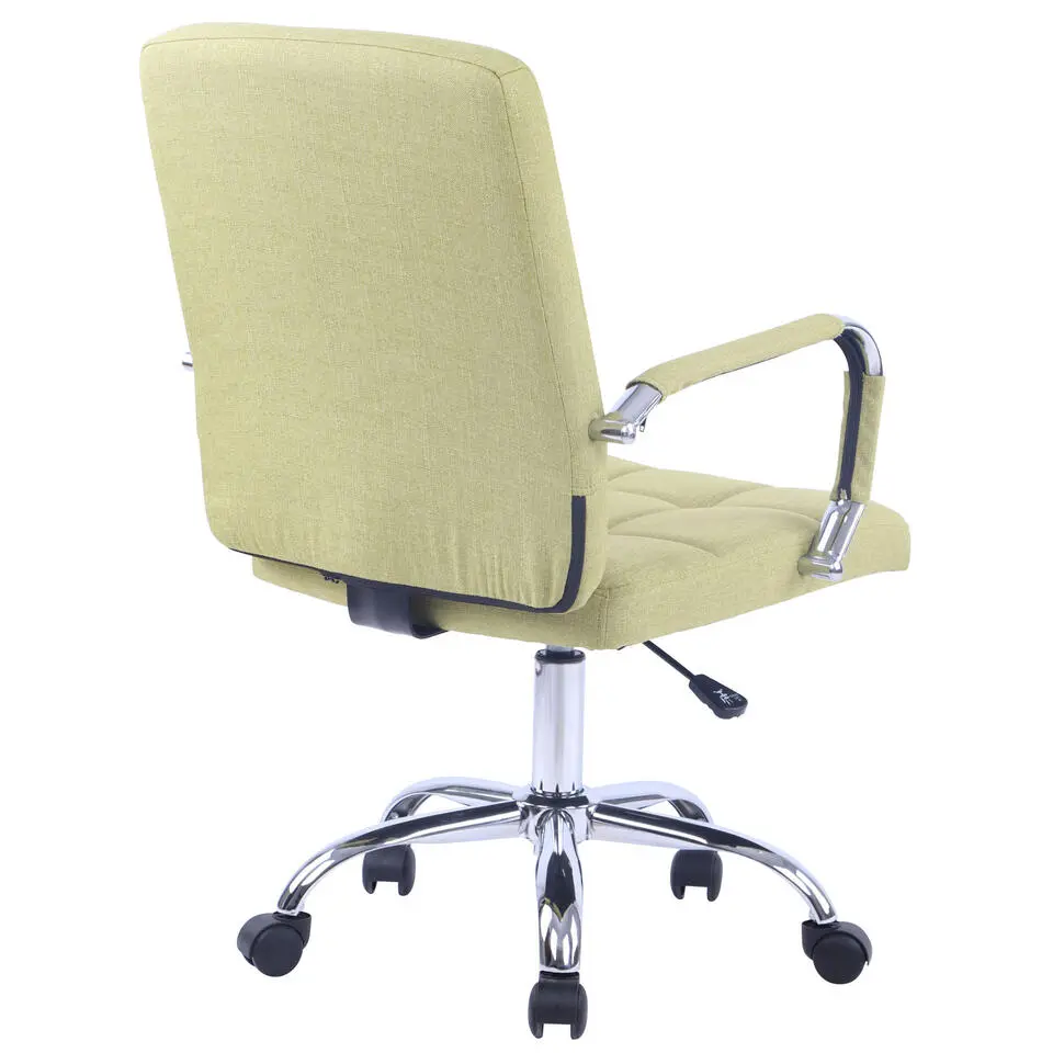 CLP Bureaustoel Deli PRO chroom Frame - Stof - groen