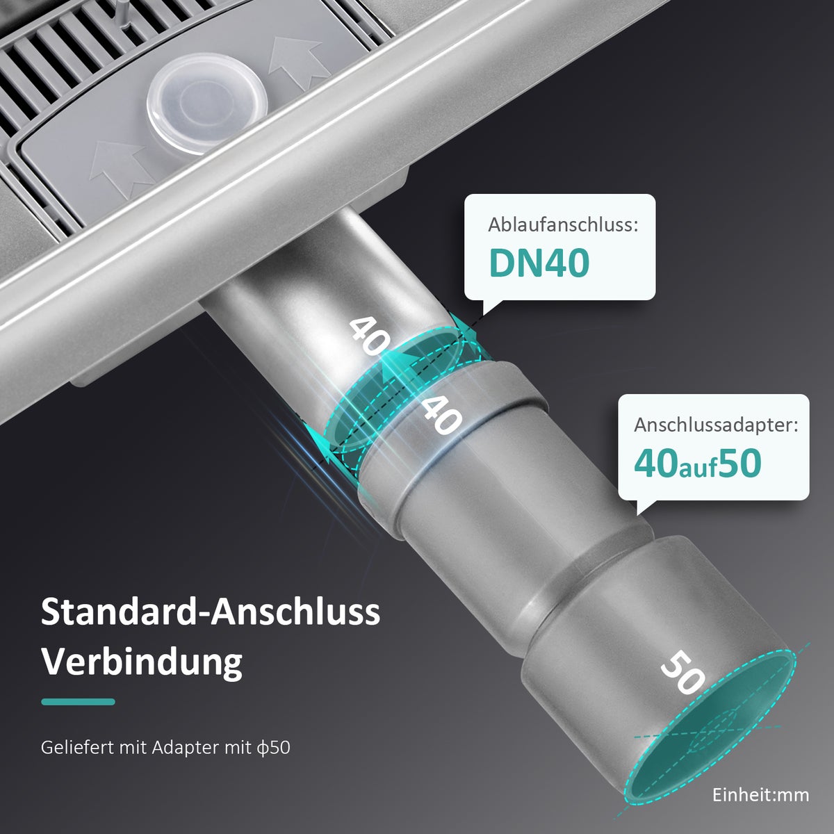 EMKE RVS Douchegoot 30cm Complete Set, Tegelbaar, Vloerafvoer, Douchesifon met Stankafsluiter en Haarfilter, Randafvoer, Douchegoot, Dubbelzijdige Douchegoot voor Badkamers