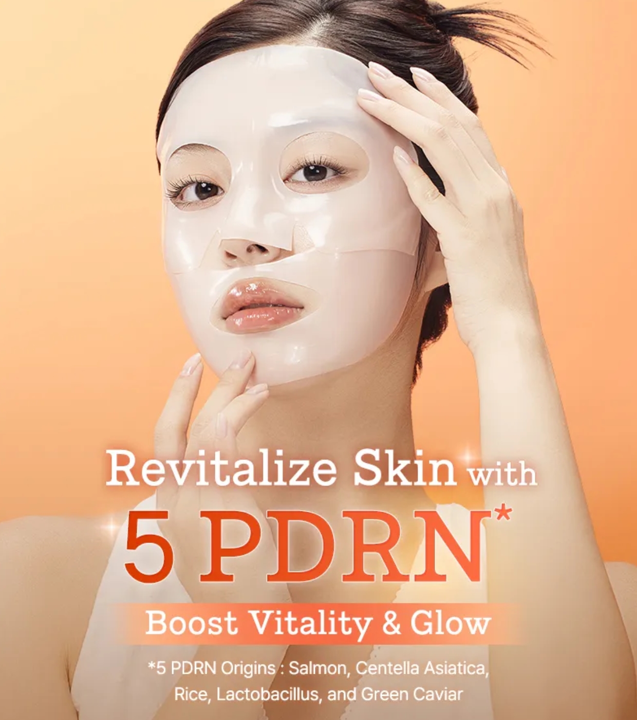 COSRX - *5 PDRN* - Pacote com 3 Máscaras Faciais Hidratantes Hyaluronic Acid Vital