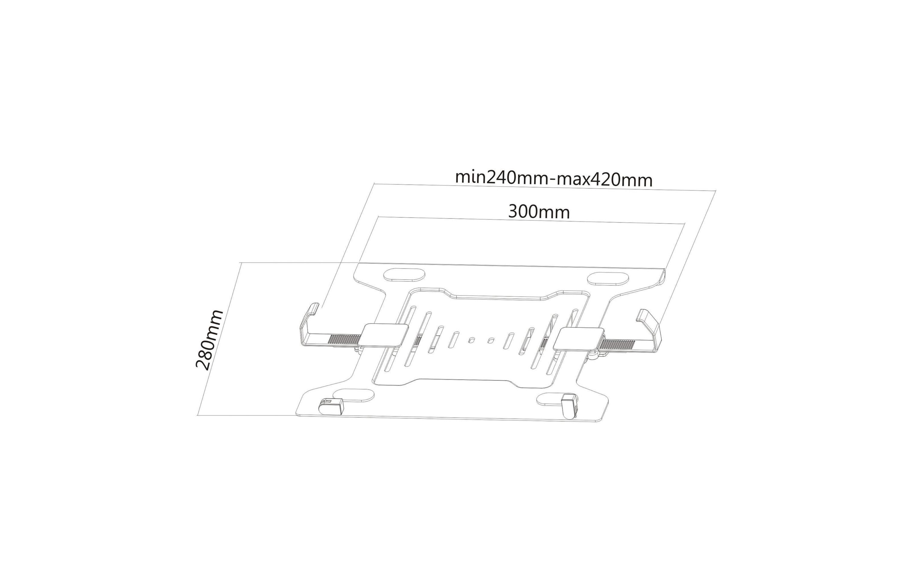 VESA Adapter NotebookNotebookhalterung mit VESA 75x75 bis 100x100