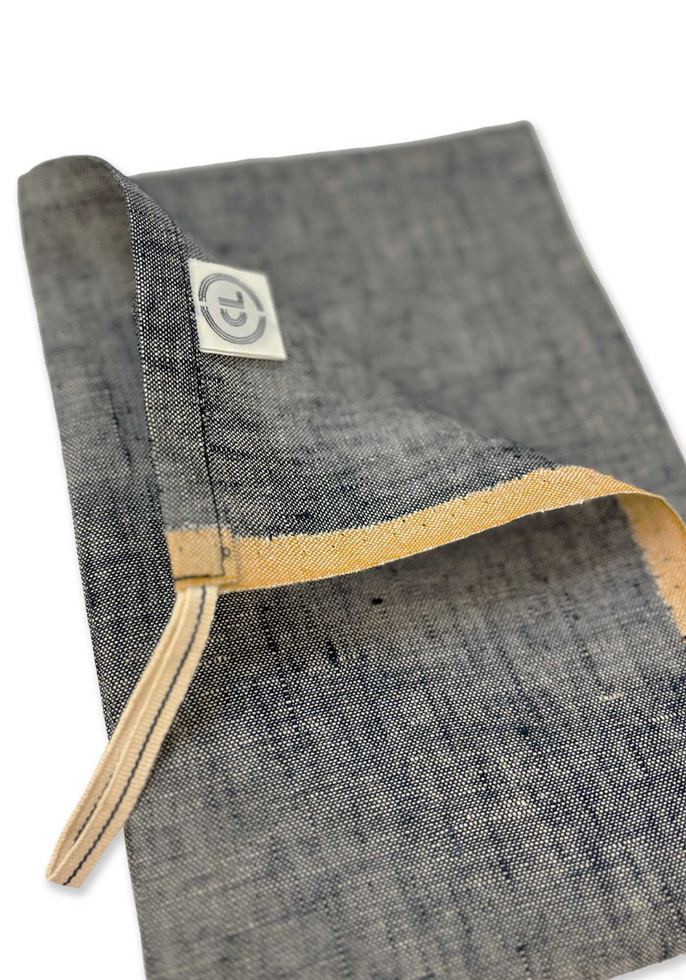Circular Living 2er-Set Leinen-Küchentücher Weiss-Denim