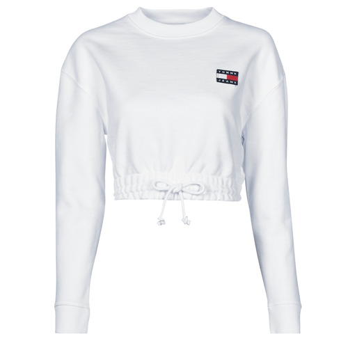 Tommy Jeans - TJW SUPER CROPPED BADGE CREW - Blanc