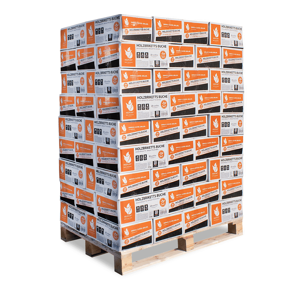Heizfuxx Nestro Hardhout M 12kg x 81 Karton 972kg Pallet