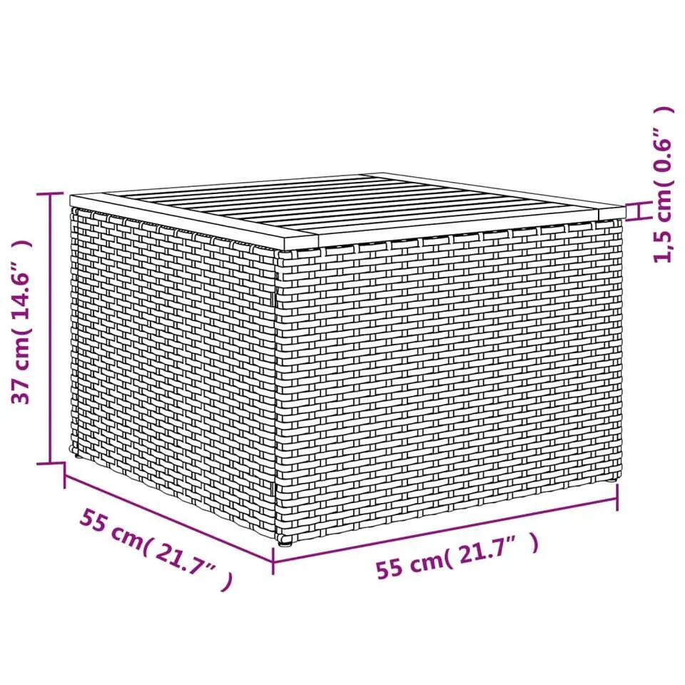 vidaXL - Loungeset - Zwart - Poly rattan - 13 stuks - Met kussens