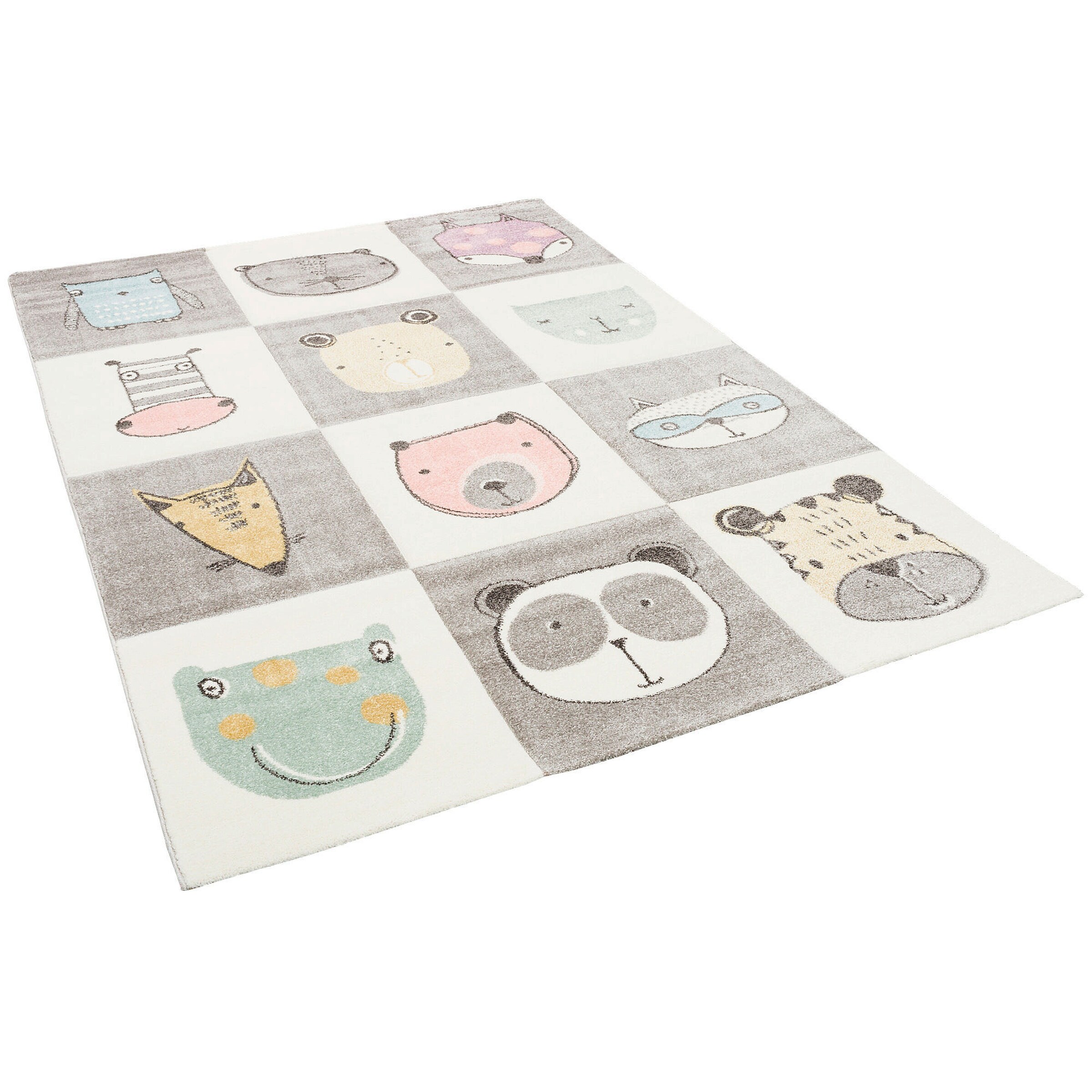 Pergamon Kinder Teppich Maui Kids Happy Animals Bunt Bunt - 120x170 cm