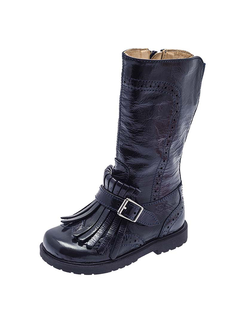 High Top Blue Girls' Boots