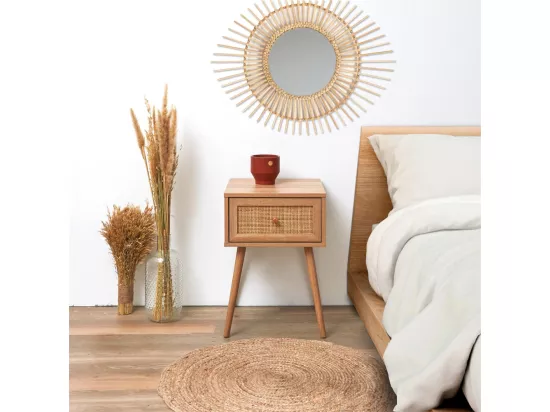 Chevet en bois 1 tiroir Bali (Lot de 2)