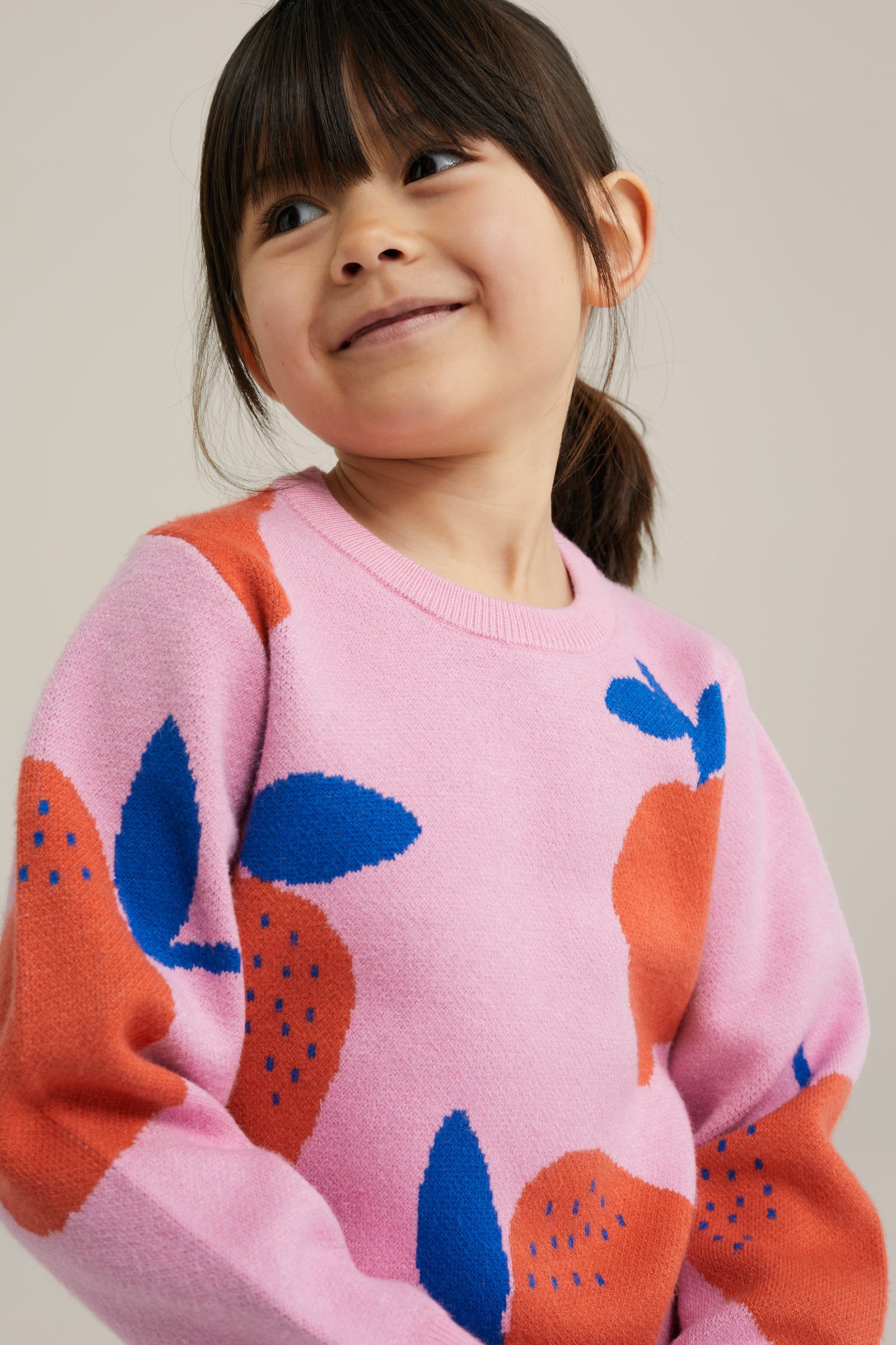 Meisje trui met dessin WE Fashion Roze