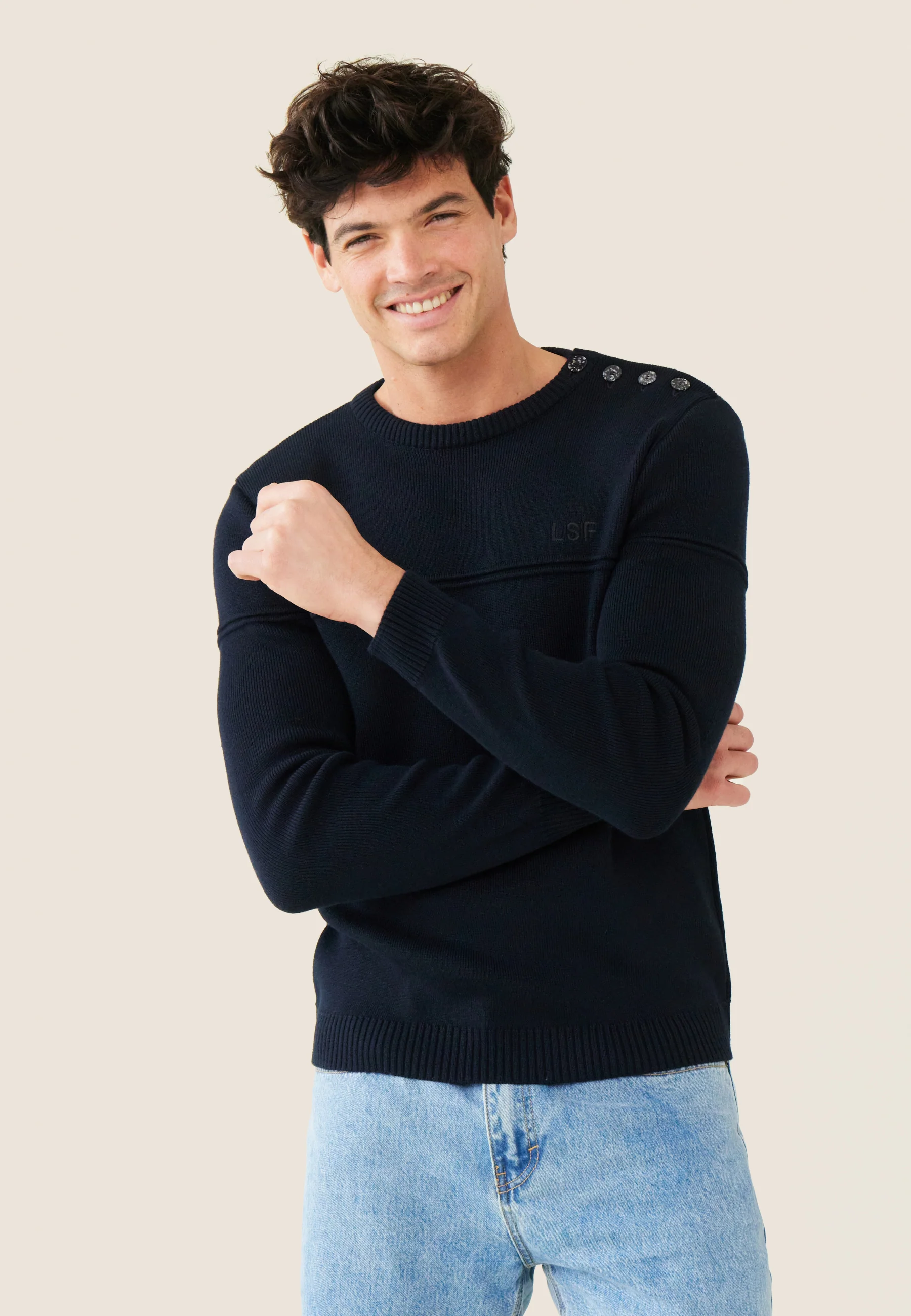 Pull Homme-François Bleu Marine