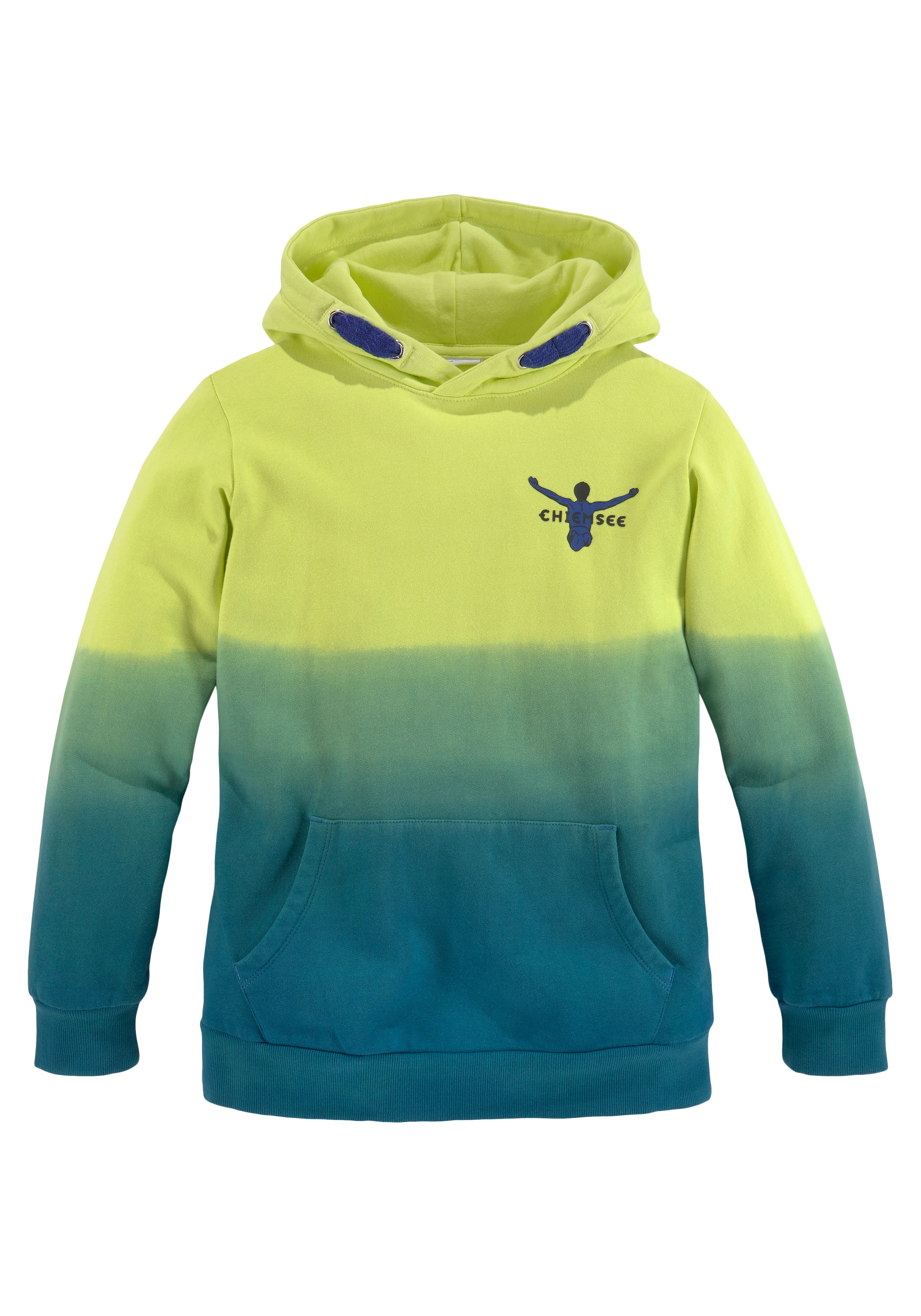 Chiemsee Kapuzensweatshirt »Farbverlaufshirt«, Langarm,  bedruckt,  Rundhalsausschnitt,  aus 100% Baumwolle