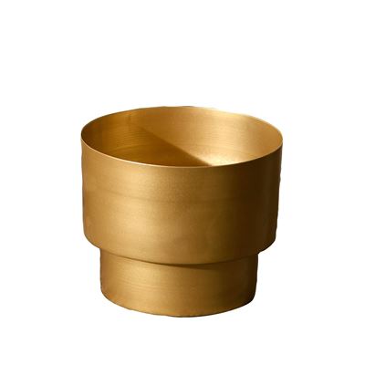 Cache-pot en métal doré