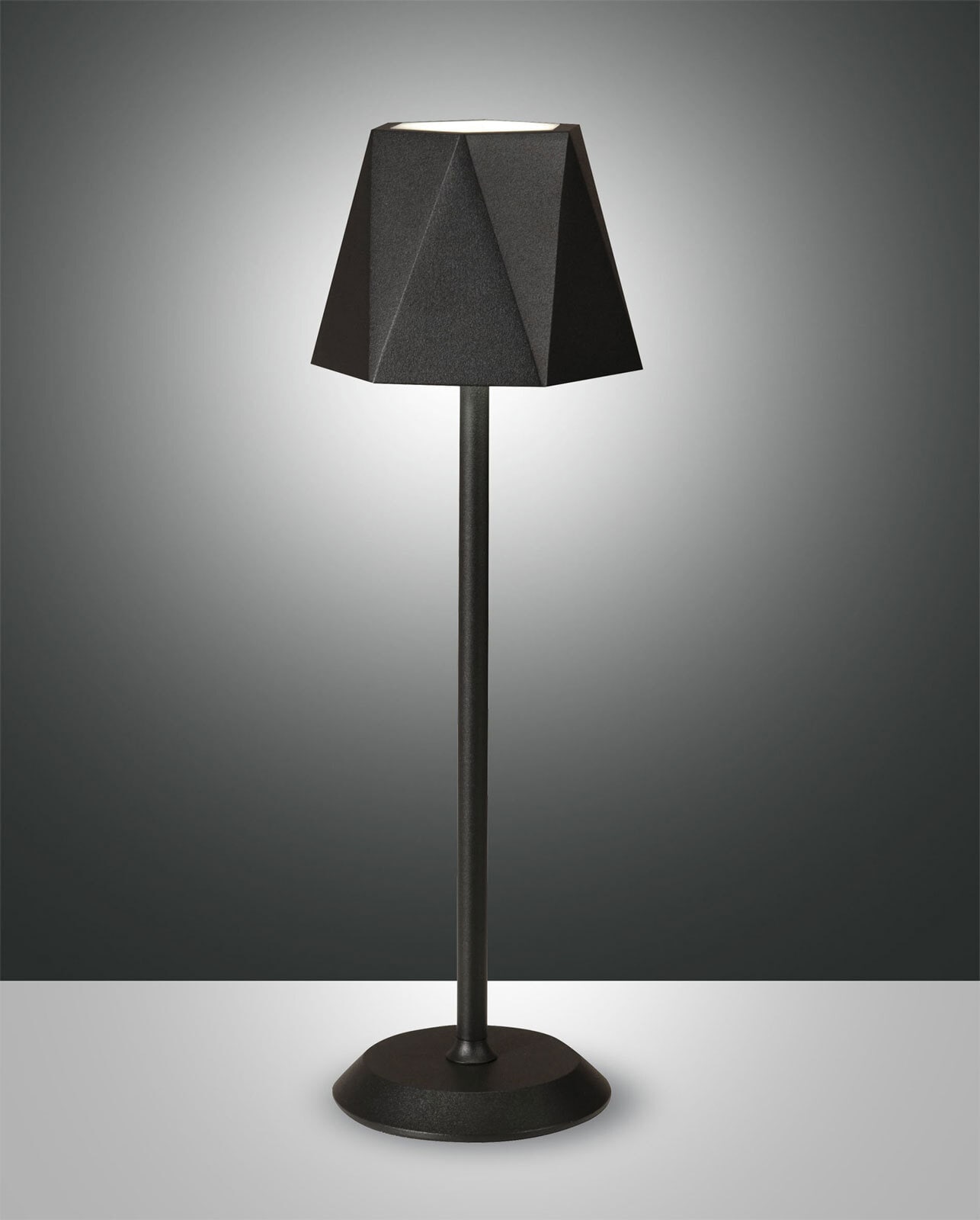 FABAS LUCE Akku LED Tischlampe KATY schwarz