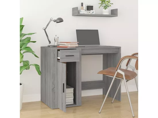Bureau Sonoma gris 100x49x75 cm Bois d'ingénierie