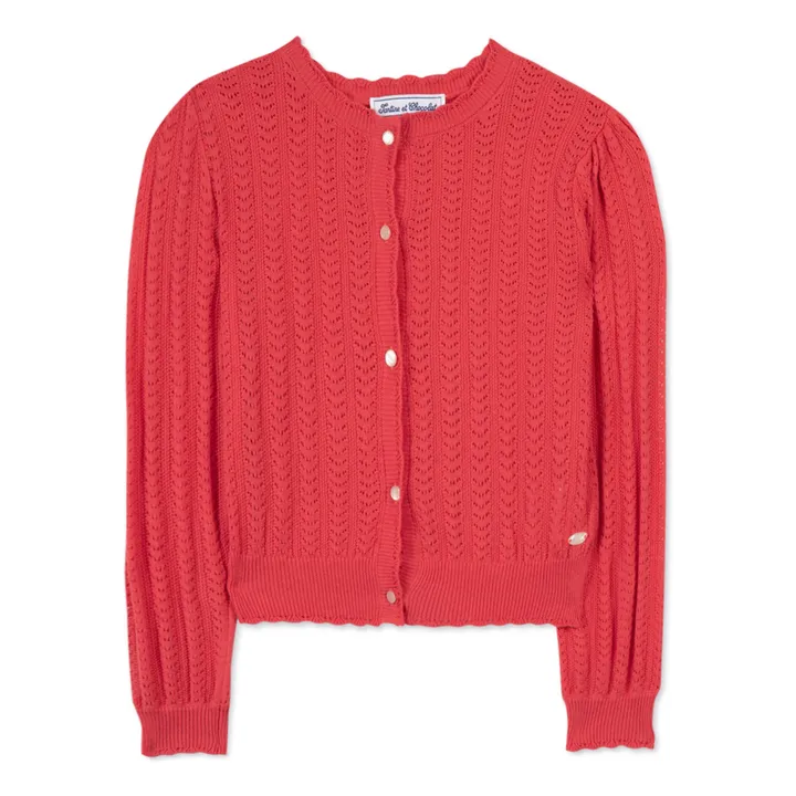Tartine et Chocolat Cardigan en Maille | Rouge