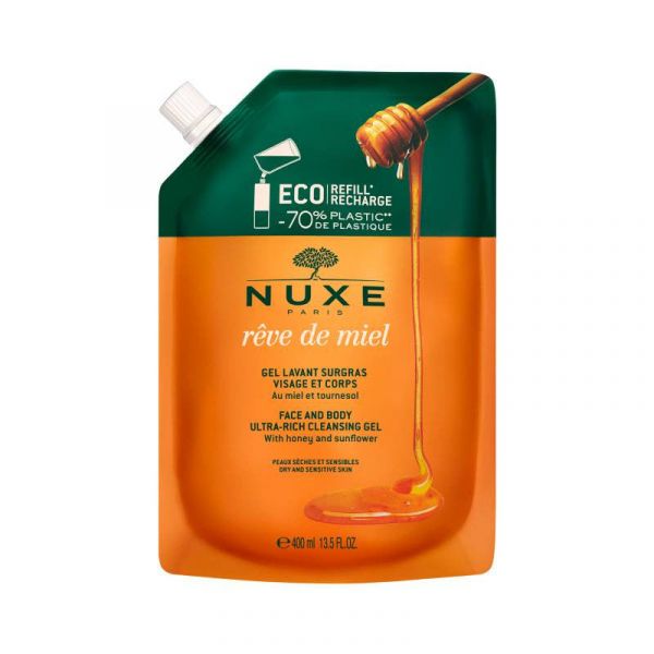Nuxe Rêve de Miel Gel de Limpeza e Banho Eco Recarga 400ml