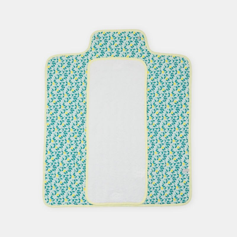 Tapis à langer de voyage citrons jaune naissance Bleu