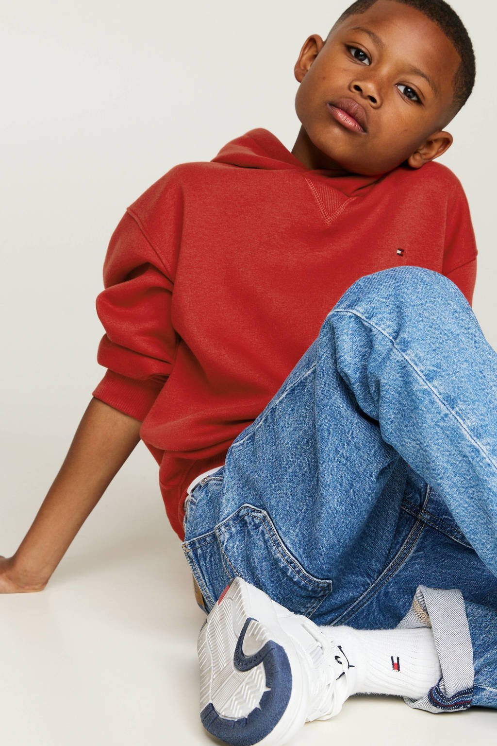 Tommy Hilfiger gemêleerde hoodie rood