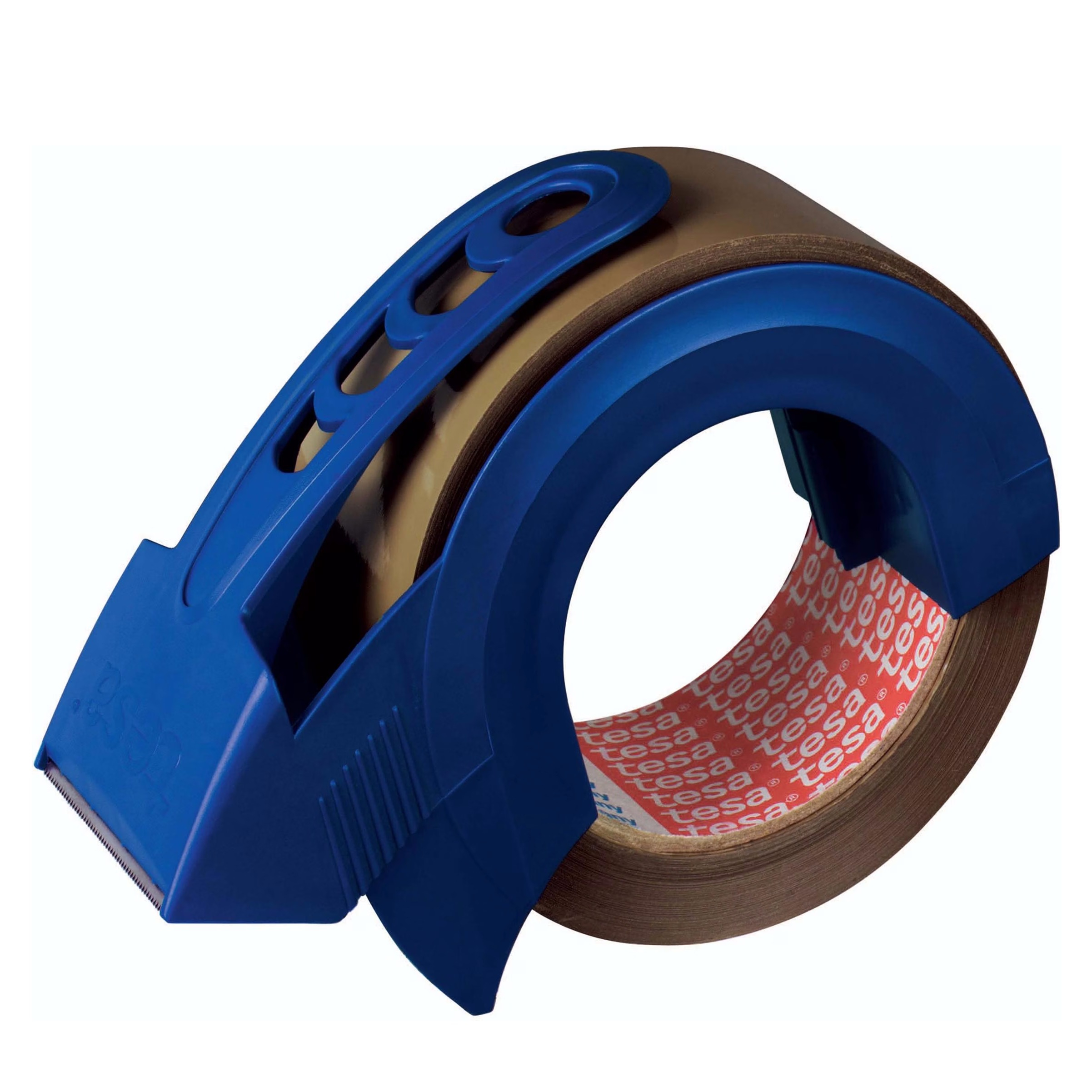 Pack Strong Handabroller Packband Dispenser Tape Spender für 50mm Rollen inkl. Pack Strong Klebebandrolle (57424-00003-03) - Blau
