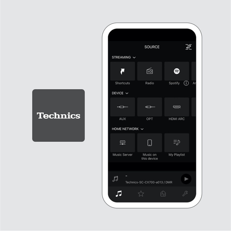 Enceinte connectée Hifi Technics SC-CX700E-H Silky Gray vendues par paire