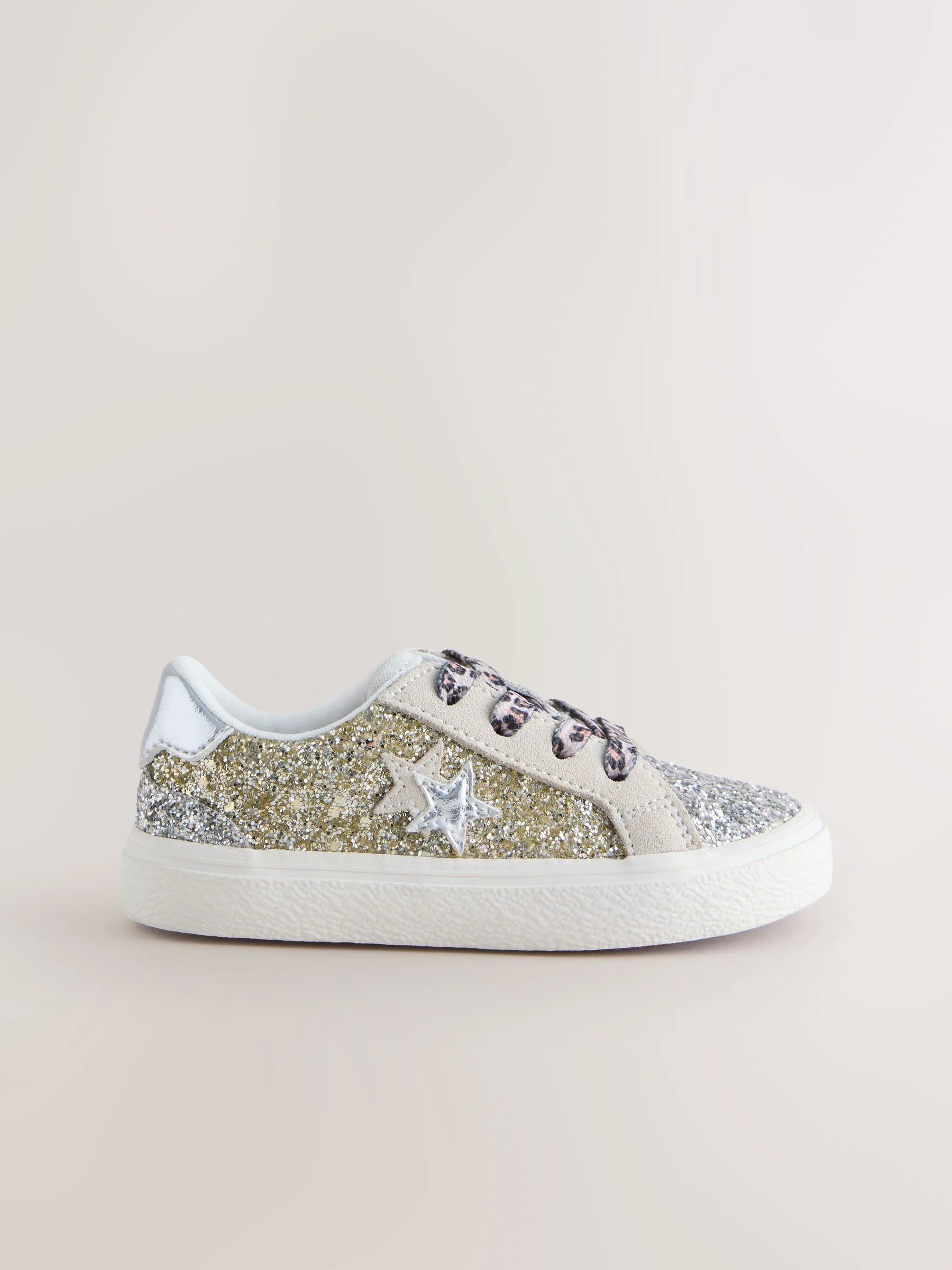 Goud - Glitter sterren sneakers met veters