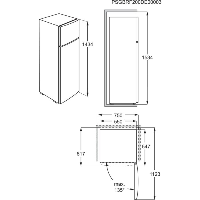 AEG Stand-Kühlschrank Serie 5000 ColdSense RDB424E1AW Weiß
