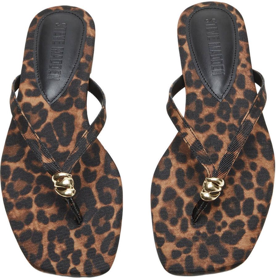 STEVE MADDEN Teenslipper 'Maliyah' cognac zwart