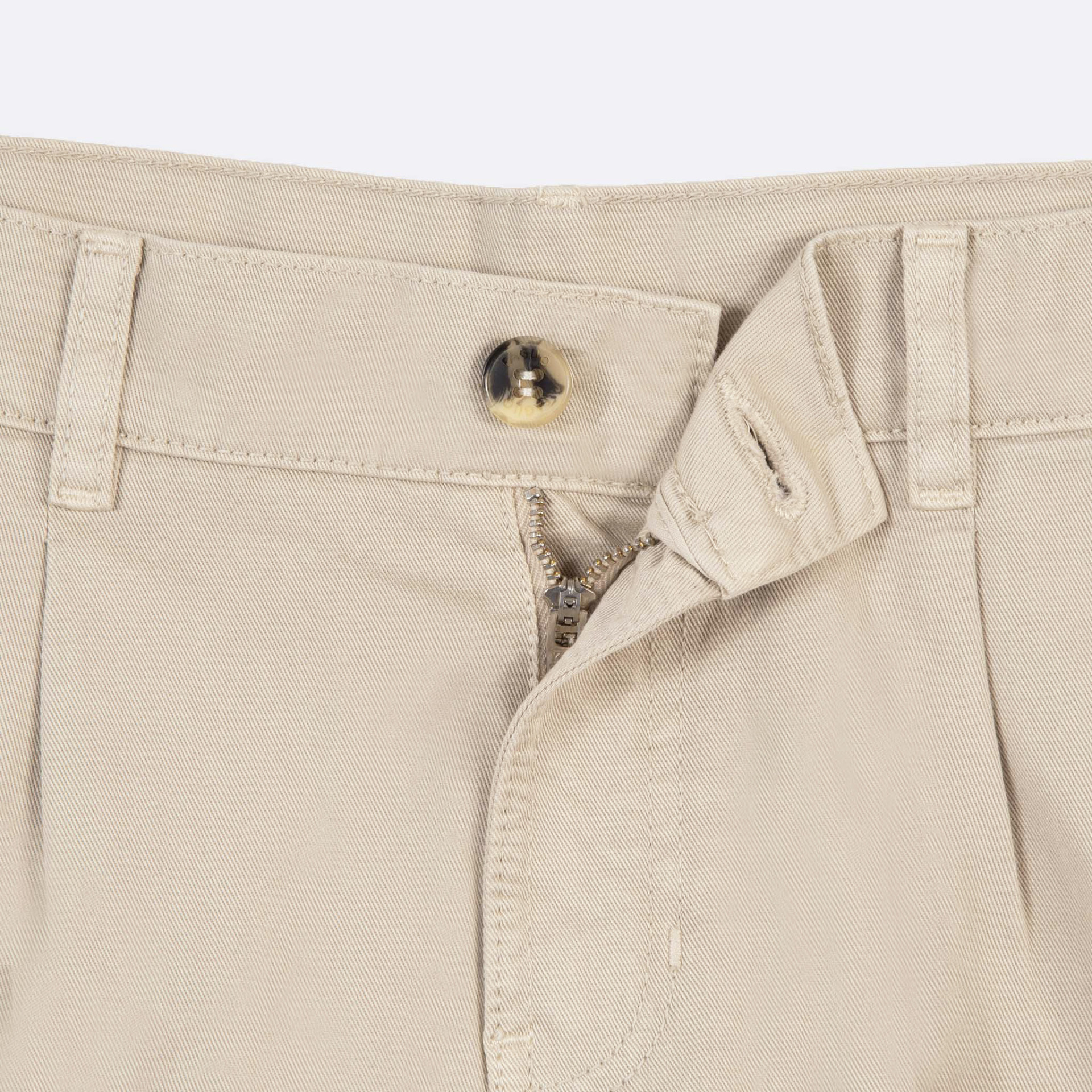 Pantalon beige coupe décontractée coton - modèle rumilly