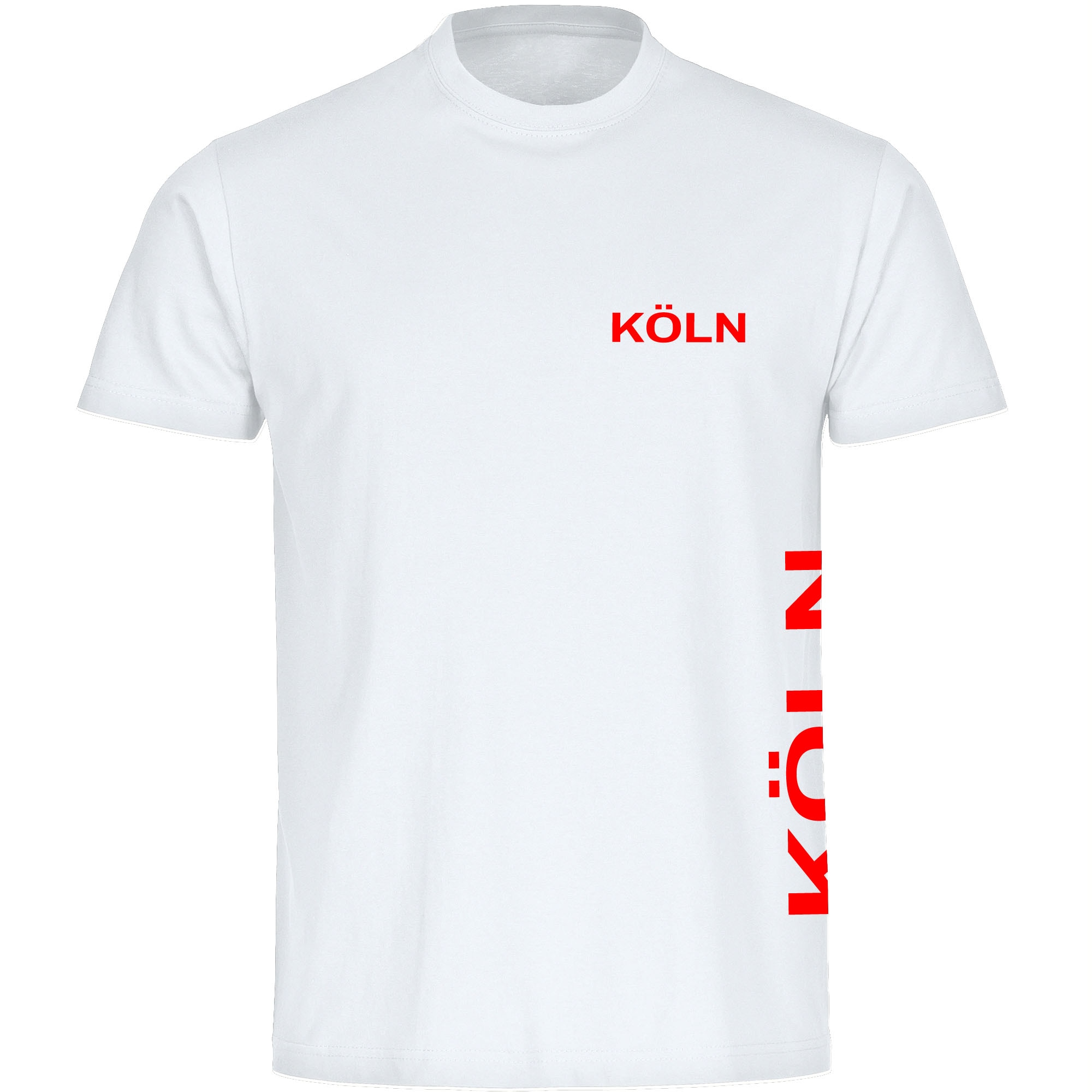 multifanshop® Kinder T-Shirt - Köln - Brust & Seite - Druck rot
