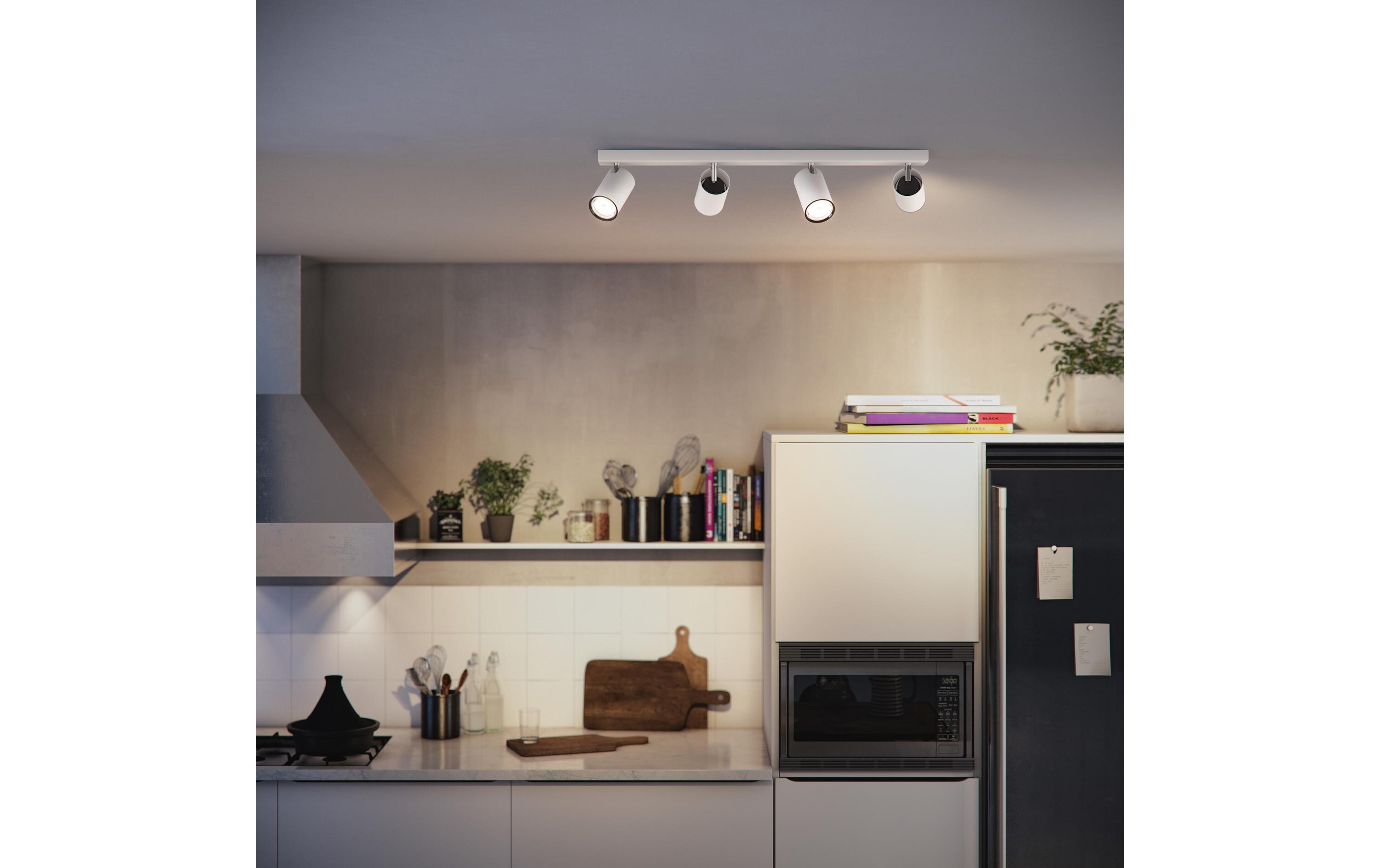 Aufbauspot MyLiving Kosipo, 4 x 5.5W, GU10, WeissAufbauleuchte mit beweglichem Leuchtenkopf