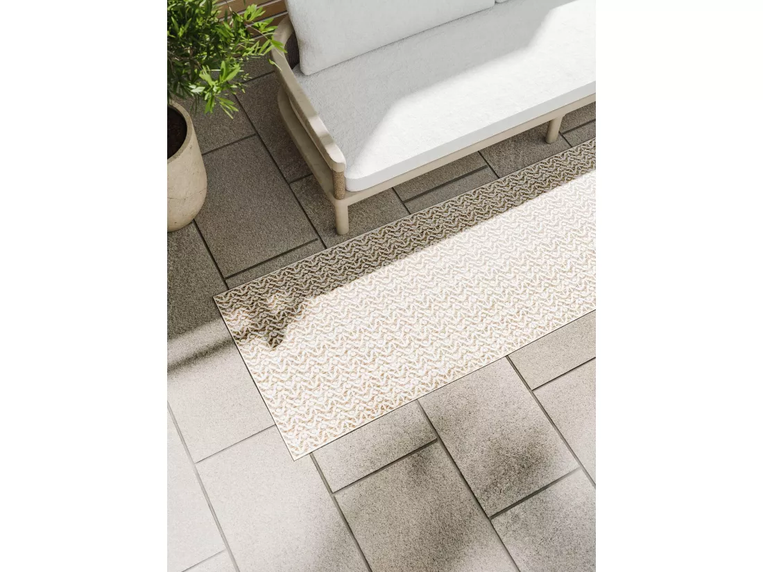 Tapis d'extérieur & intérieur Kaleo Crème/Beige 80x300 cm