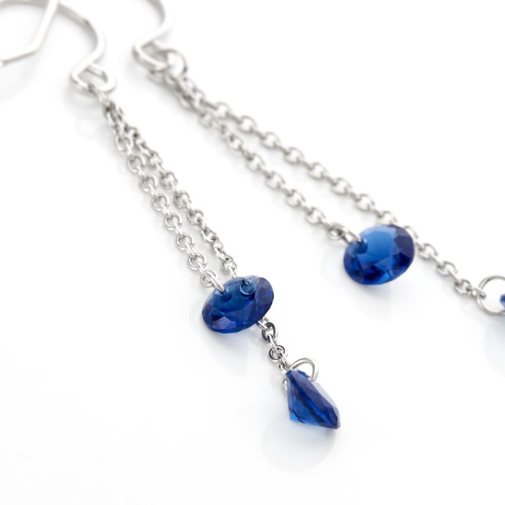 Boucles D'oreilles Lidiwine Argent Blanc Oxyde