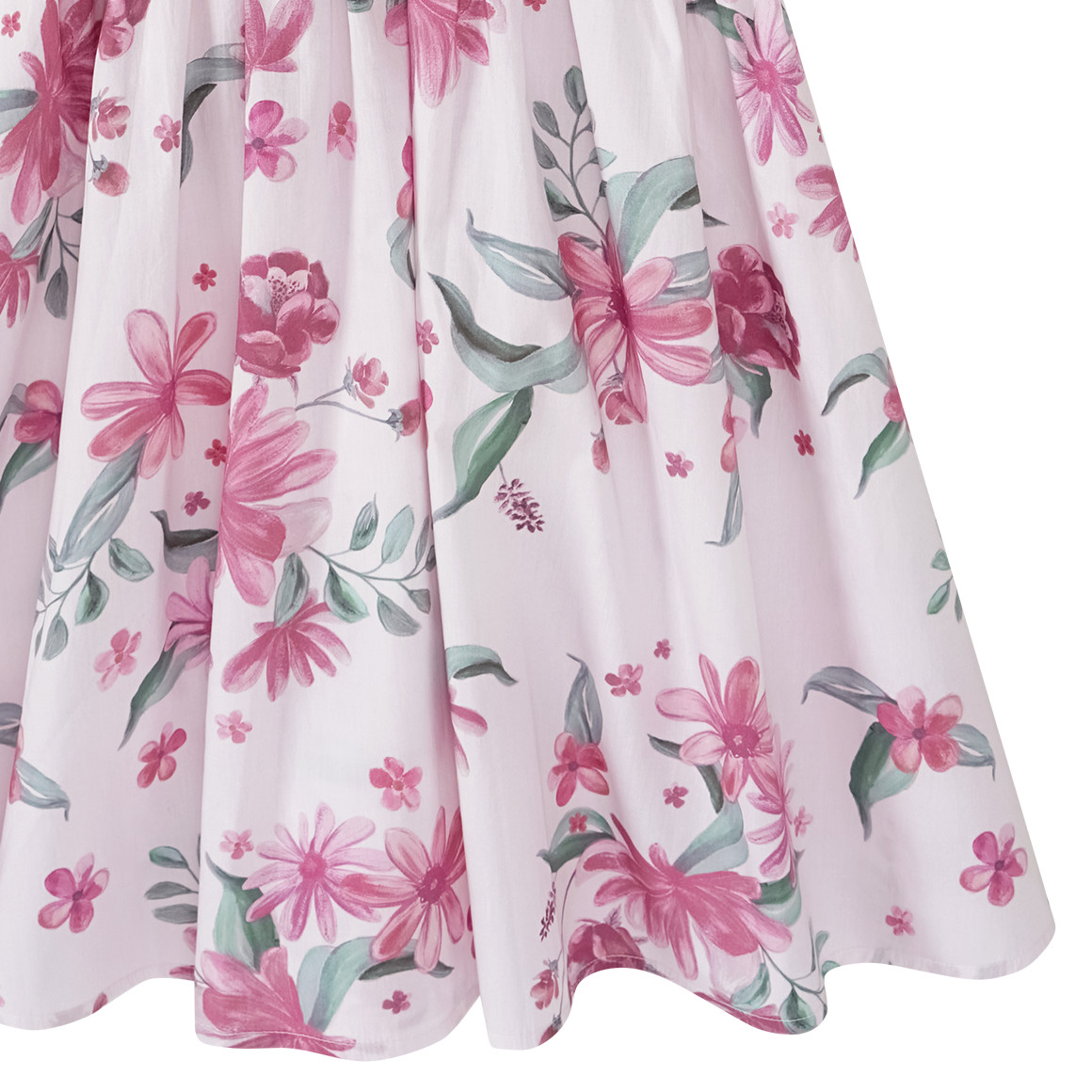 Yigga Festliches Mädchen Kleid mit Blumen-Print rosa