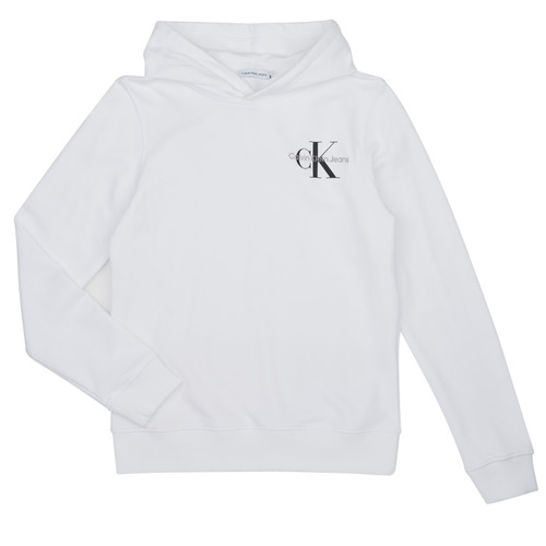 Calvin Klein Jeans - SMALL MONOGRAM HOODIE - Blanc