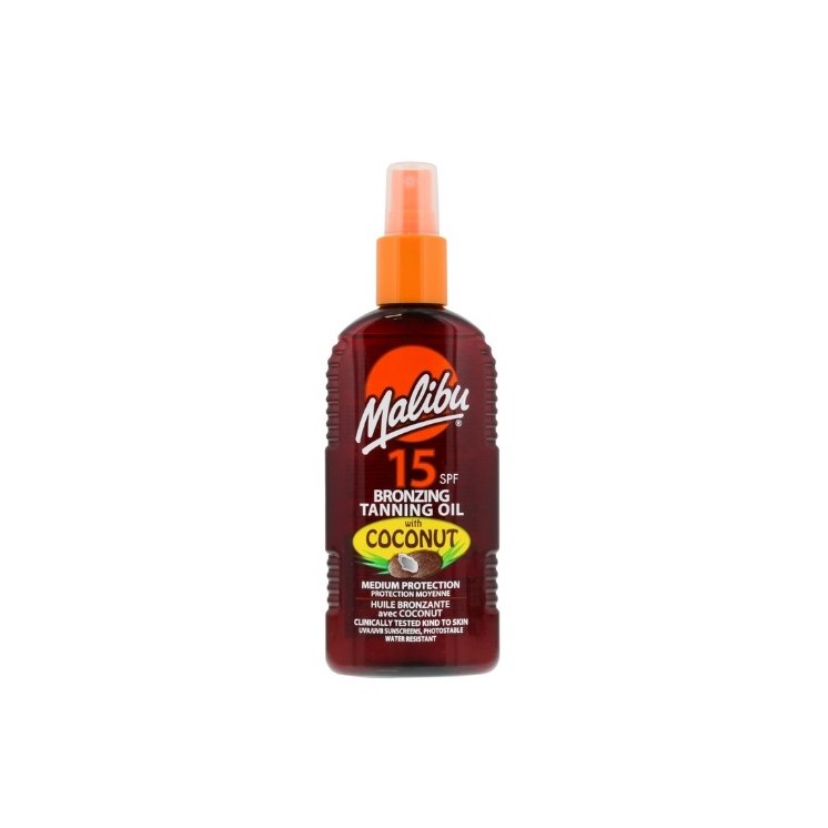Malibu Bronzing Tanning Oil SPF15 Coconut 200 ml