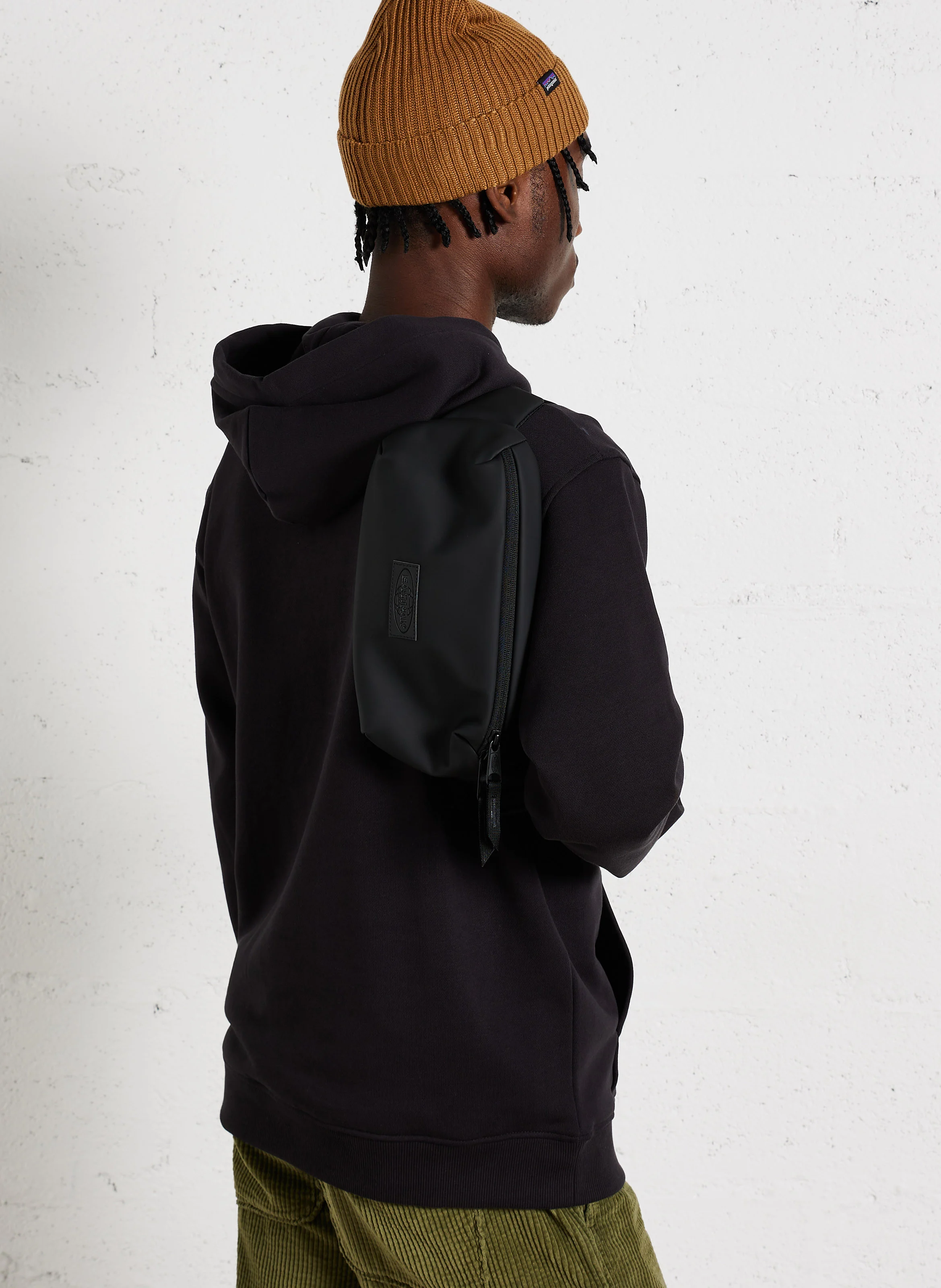 Sweat droit à capuche en coton| Noir