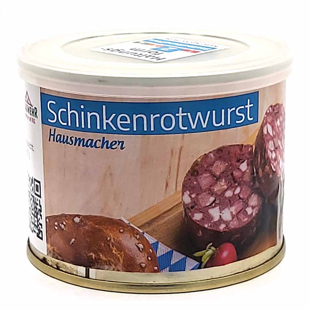Grasmehr Hausmacher Schinkenrotwurst 200g MHD:20.12.25