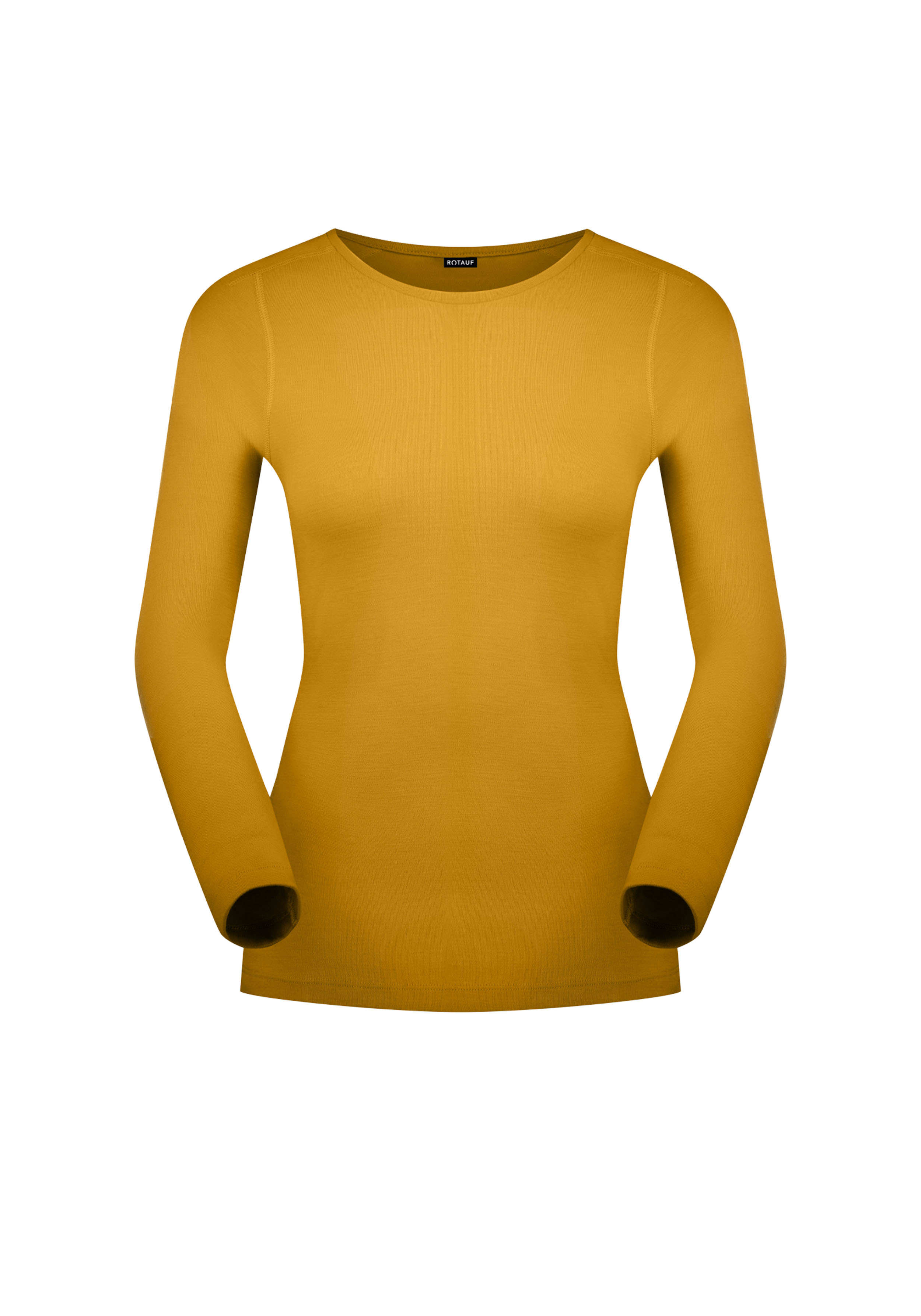 Rotauf Damen-Longsleeve Eco Merino 200 Amber