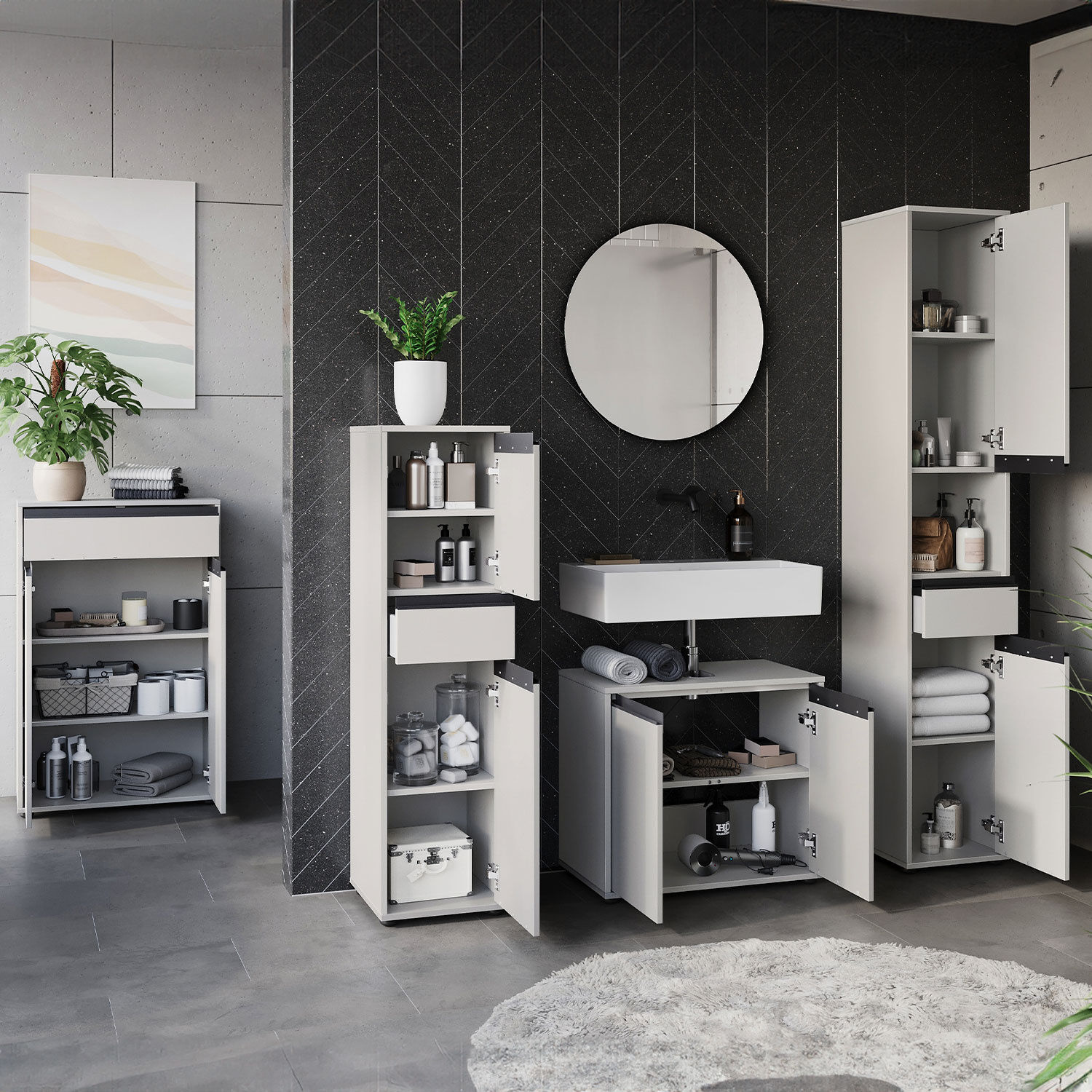 Waschbecken Unterschrank Lemon